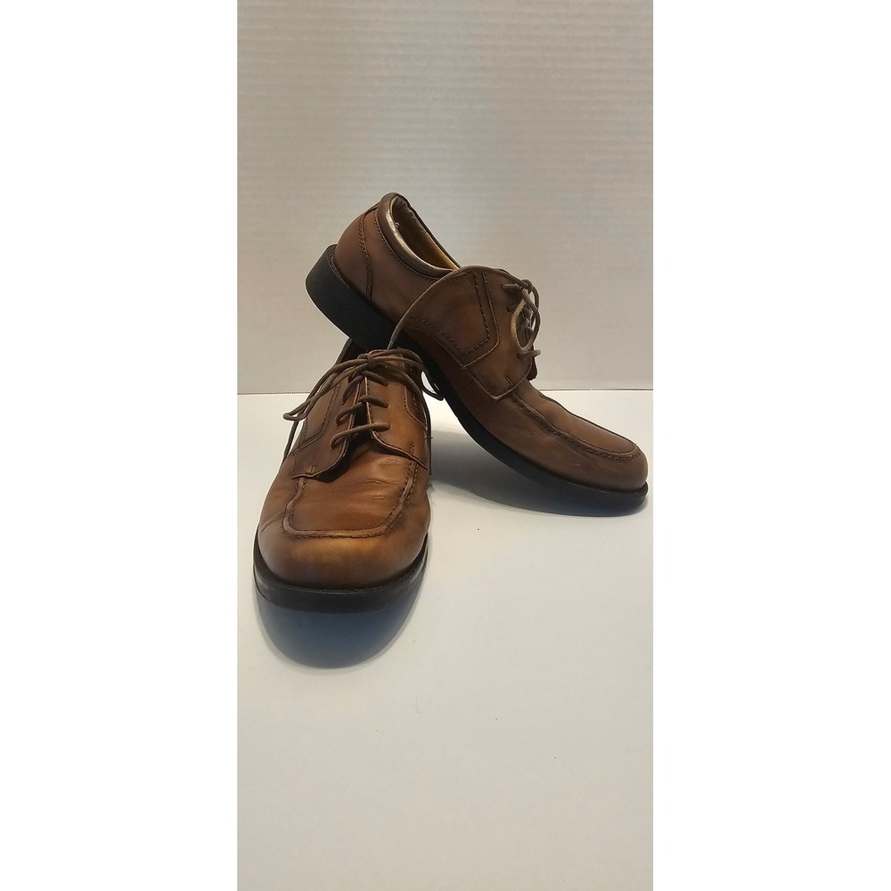 Chaps 96-26852 Brown Leather Oxfords Tie Lace Dress Loafers Shoes Mens size 9M